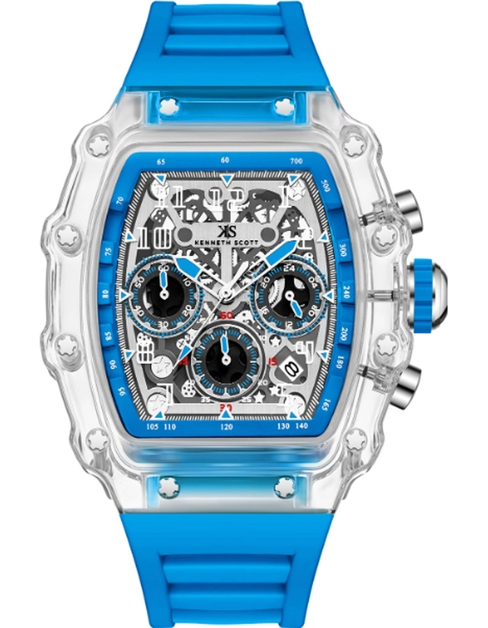 Buy Kenneth Scott Men's Multi Function Ivory Dial Watch Online
