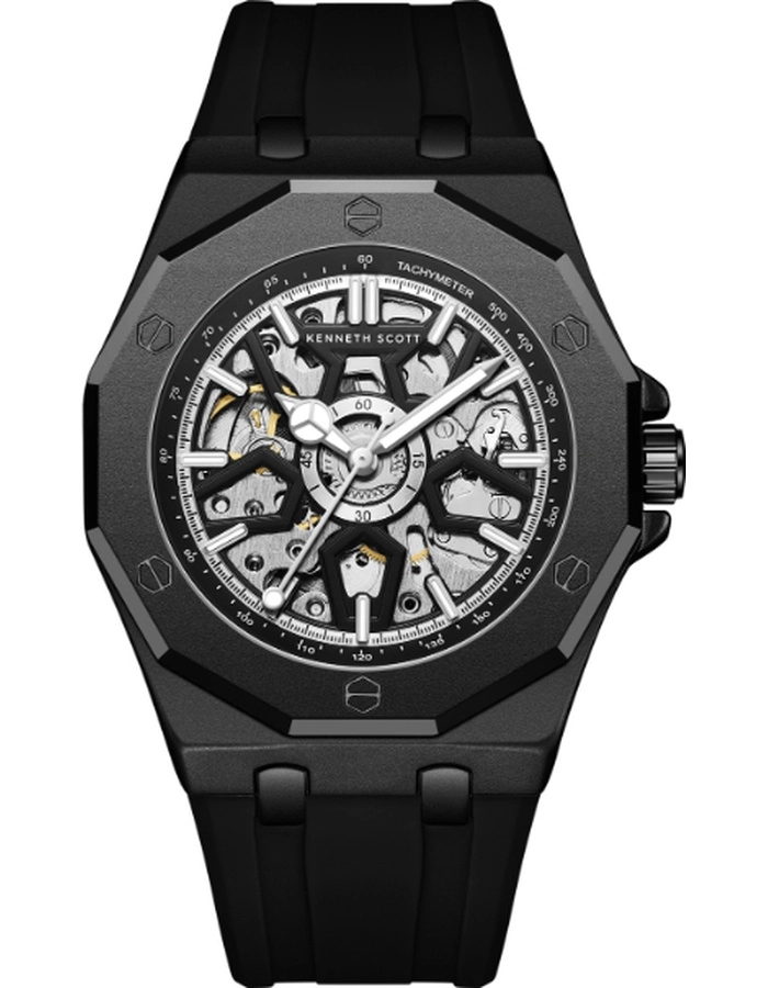 Buy Kenneth Scott Watches Online Men's Automatic Black Dial Watch