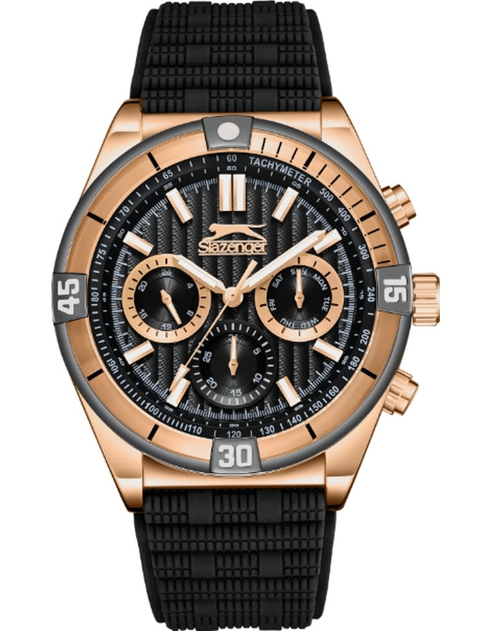 Buy Slazenger Men's Multi Function Black Dial Watches Online - SL