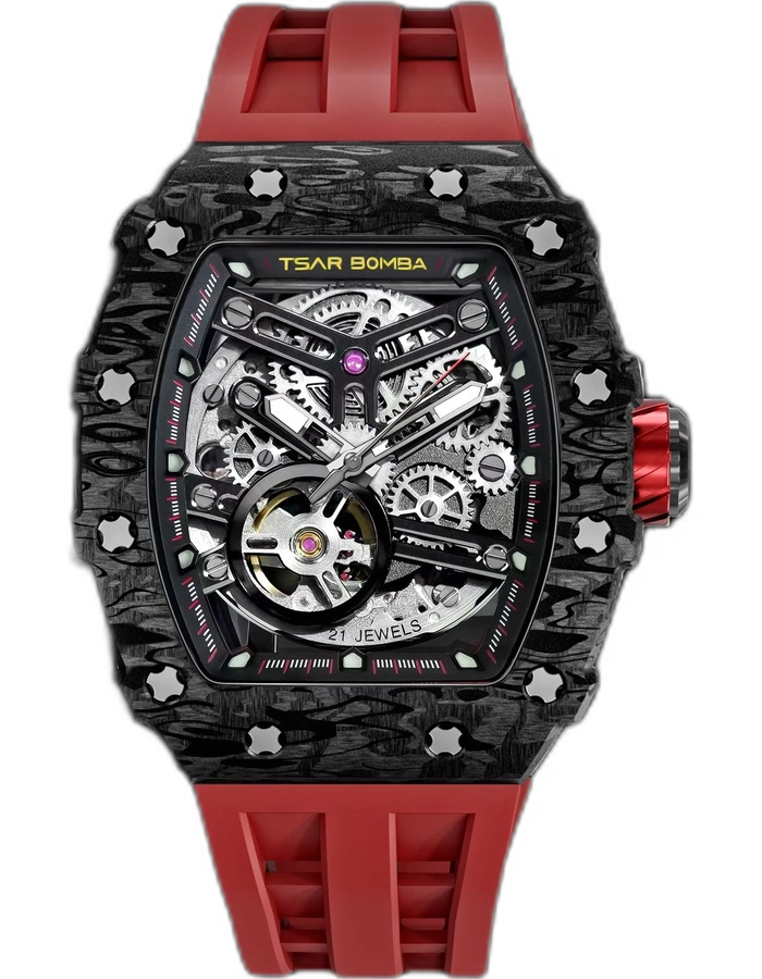 Shop TSAR BOMBA Men's Automatic Black Dial Watch for Men Online