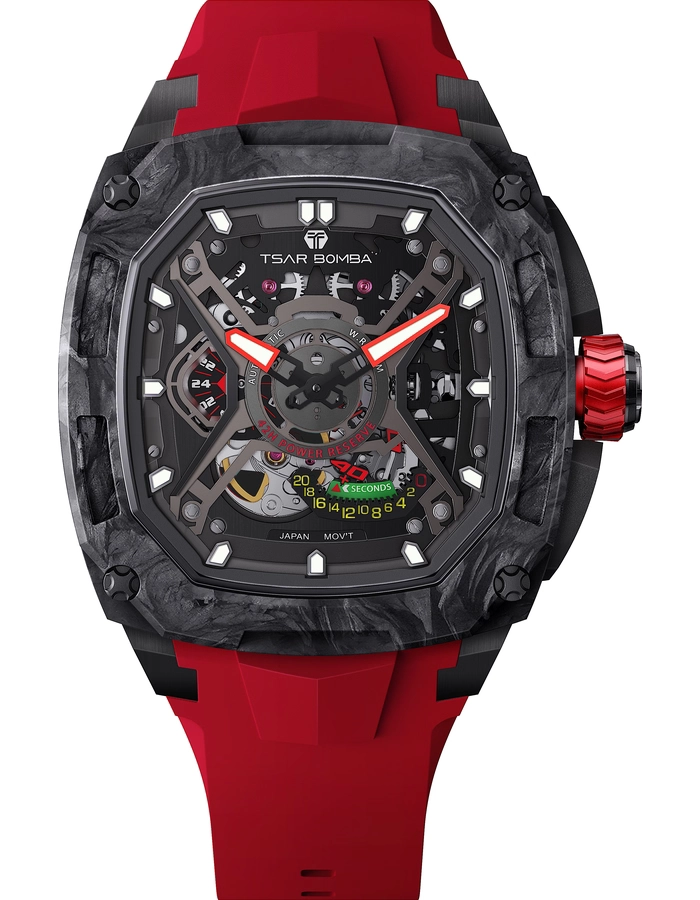 Shop TSAR BOMBA Men's Automatic Black Dial Watch for Men Online