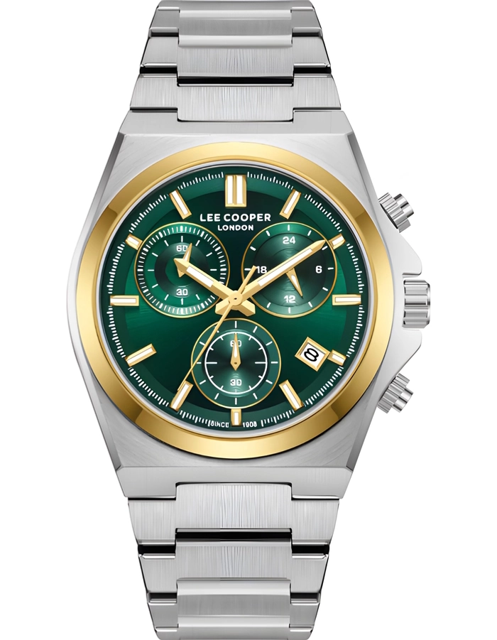 Shop Lee Cooper Men's Multi Function Dark Green Dial Watch