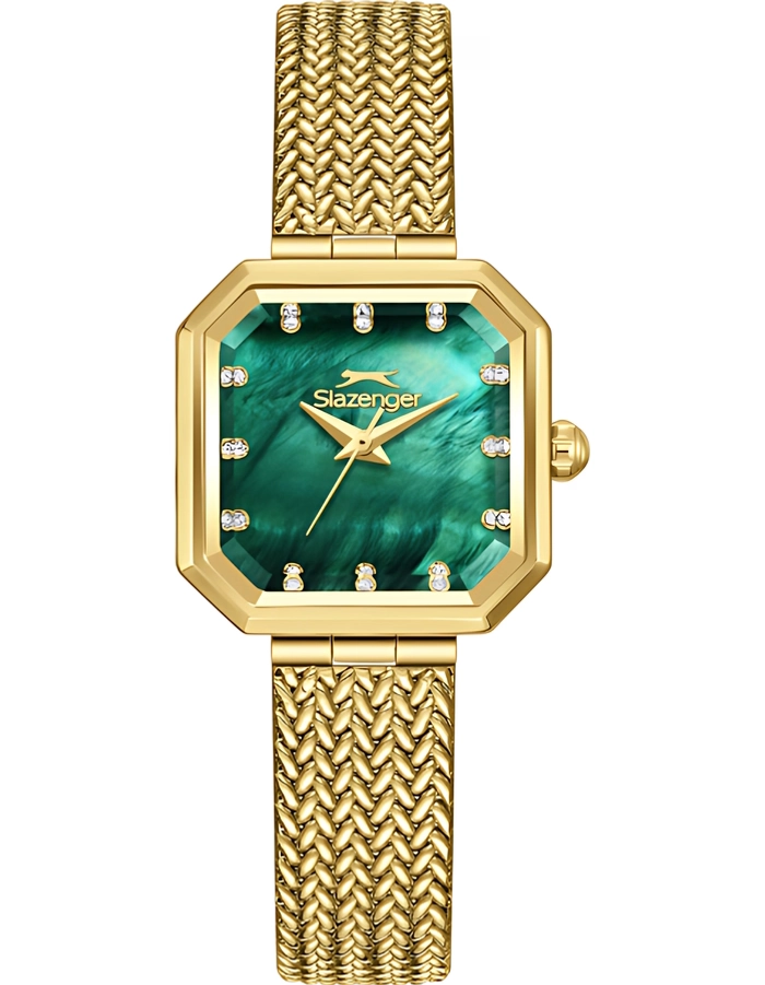 Shop Slazenger Female's Analog Dark green MOP Dial Watch - SL
