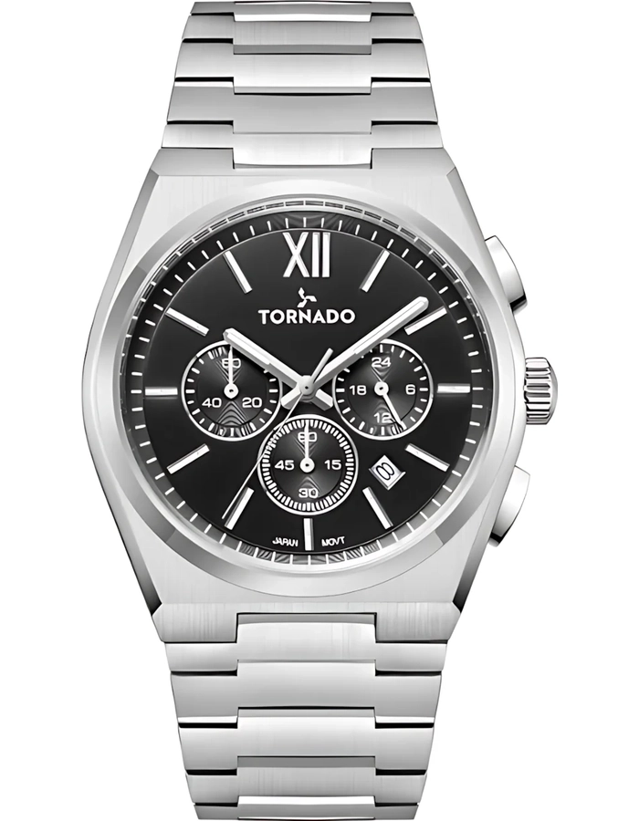 Buy Tornado Aurora Nova Men's Multi Function Black Dial Watch