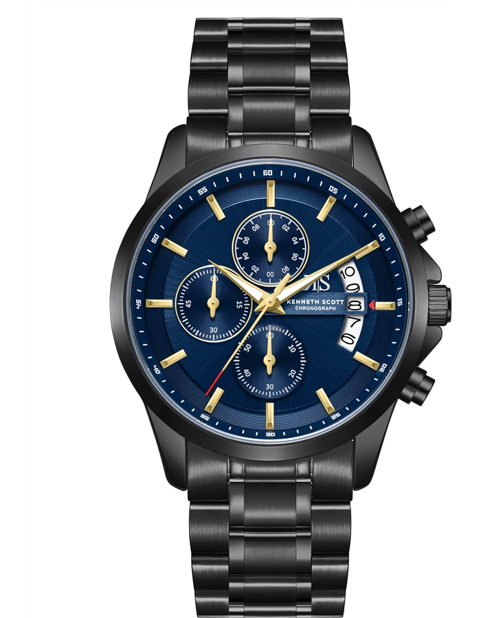 Buy Kenneth Scott Men's Watches Online UAE, Shop Chronograph Blue Dial ...