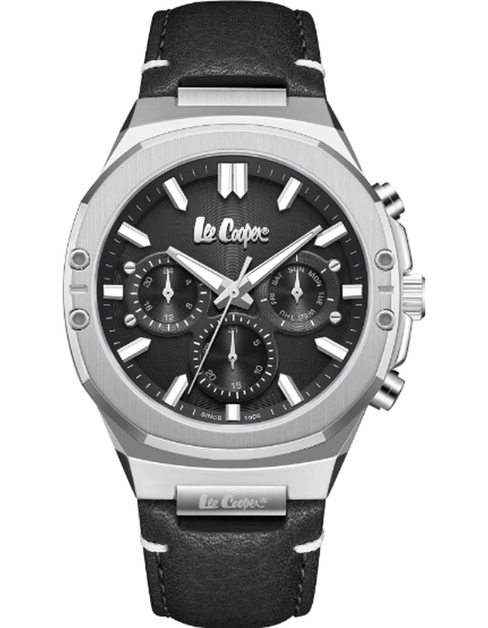 Buy Lee Cooper Men's Multi Function Black Dial Watch - LC07992.351