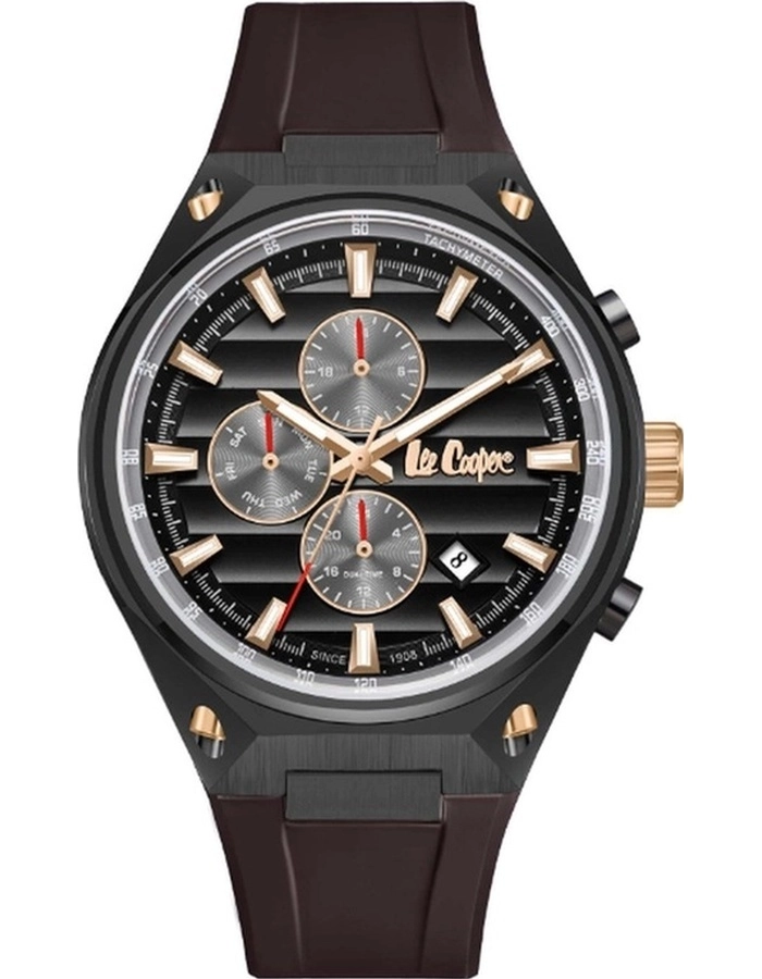 Buy Lee Cooper Men's Black Dial Multi Function Watch - LC08063.061