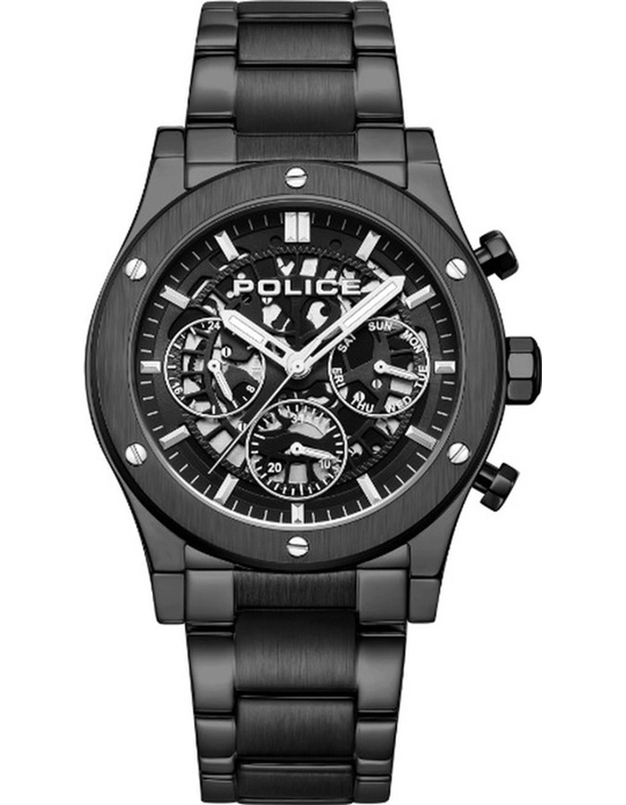 POLICE KNOTTY Men's Multi Function Black Dial Watch - PEWJK0006401