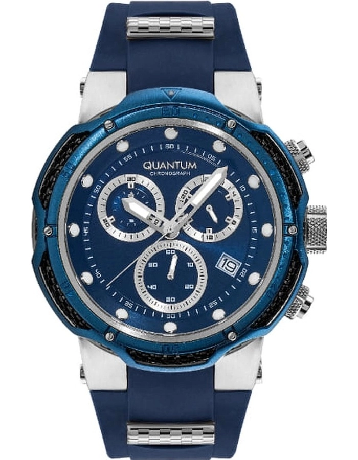 Buy QUANTUM Men's Dark Blue dial Chronograph watch - HNG1051.399