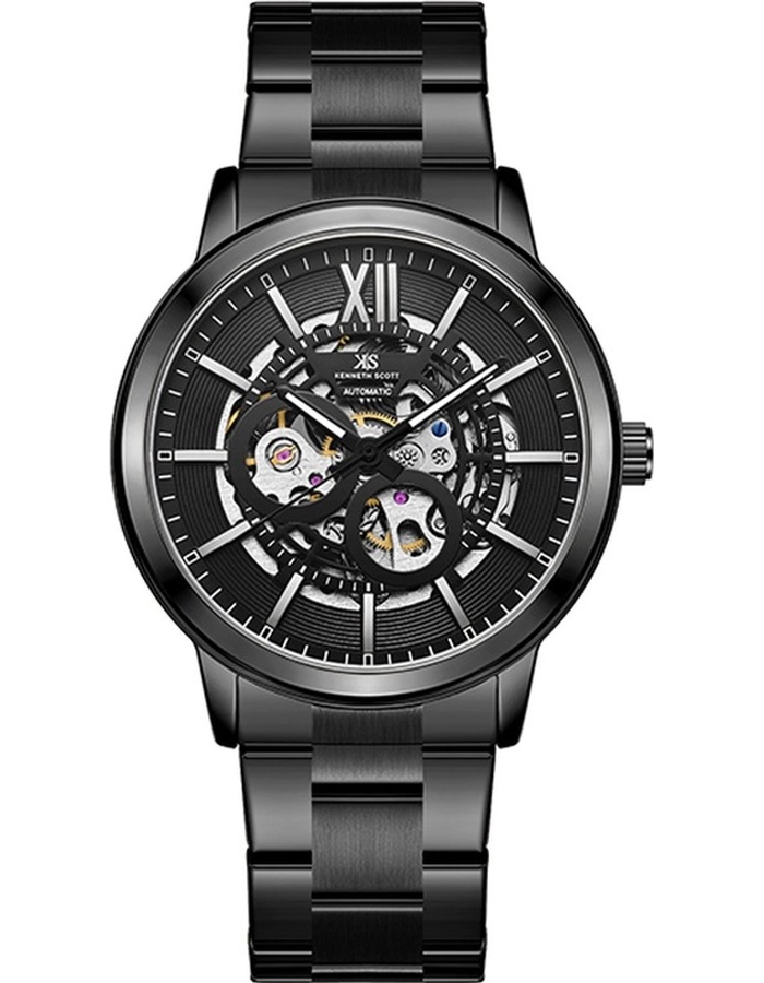 Buy Kenneth Scott Men's Black Dial Automatic Watch - K24324-BBBB